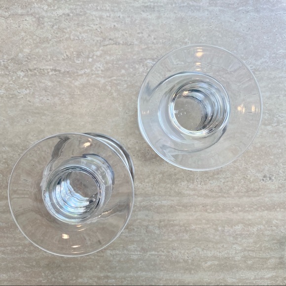 CLOSET CLOSING Set of 2 Glass Candle Holders - Picture 6 of 6